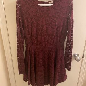 Long-sleeve Lace Dress